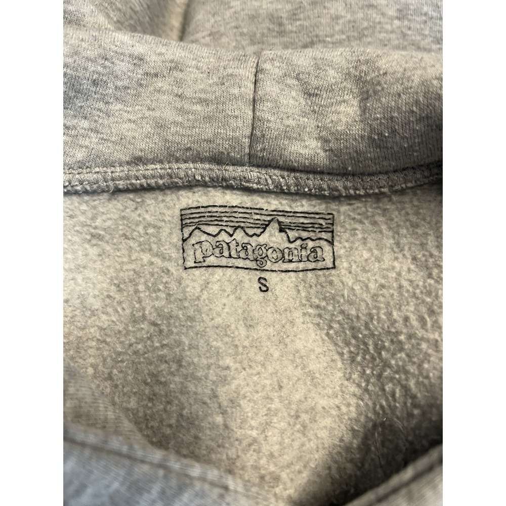 Patagonia Mens Small Summit Road Gray Hoodie Sweatshirt Fleece Graphic - Picture 4 of 8